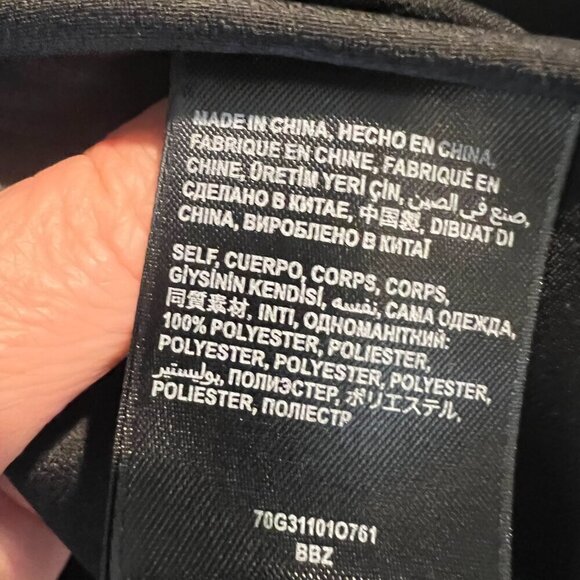 bebe Black with Gold sequins Mesh Chiffon Mini Dress, Size 2 - Picture 15 of 15